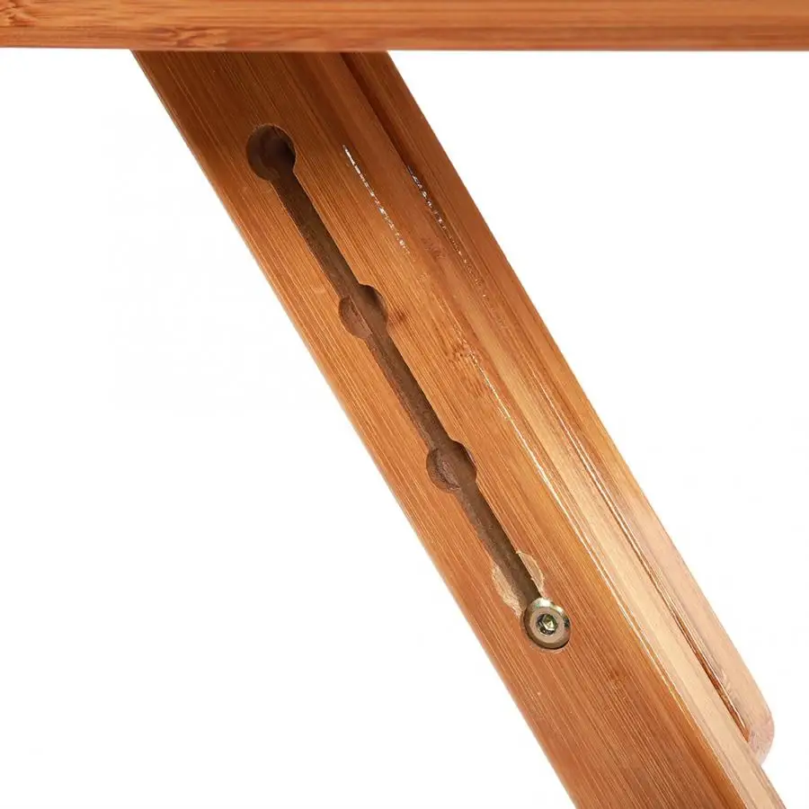 Бамбуковый стол с регулируемой высотой складной Рабочий изогнутыми краями