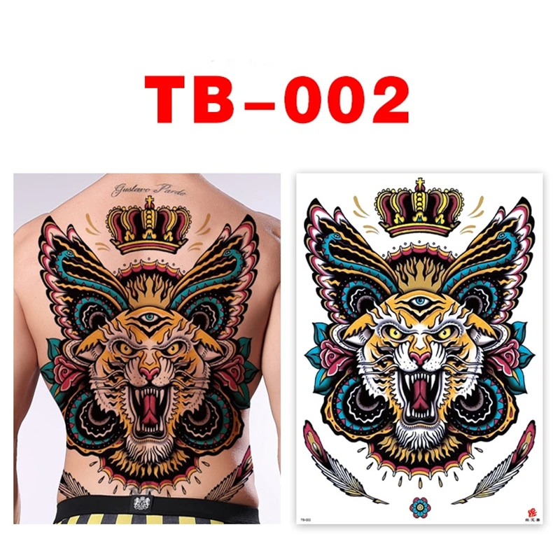 

Full back tattoo sticker waterproof beautiful wings like God temporary tattoo art Fake Tattoo women men