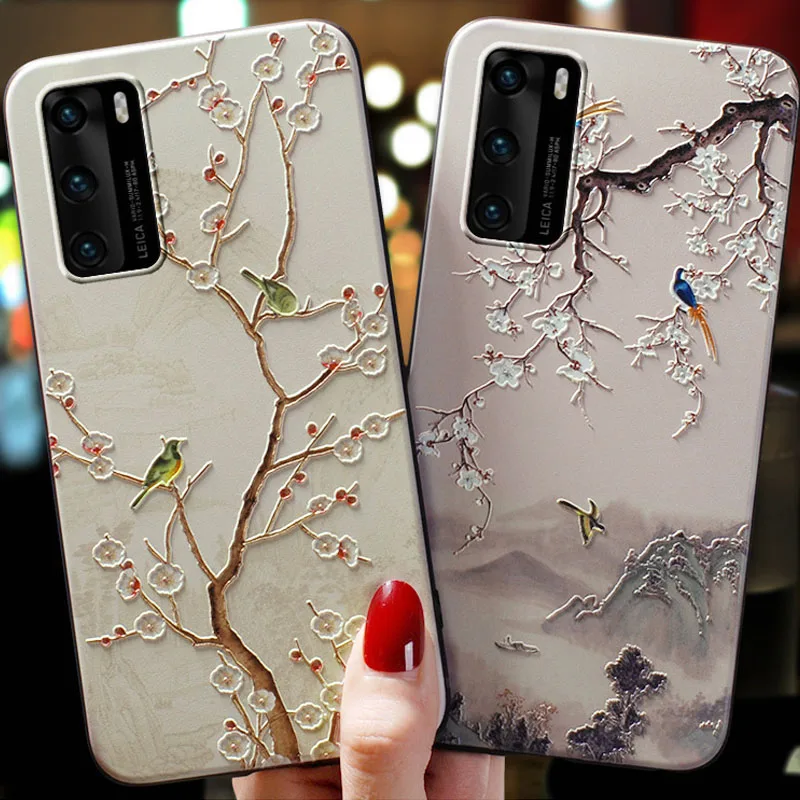 Силиконовый чехол для Huawei Honor 7 Lite с объемным цветком и тисненым тиснением чехлы