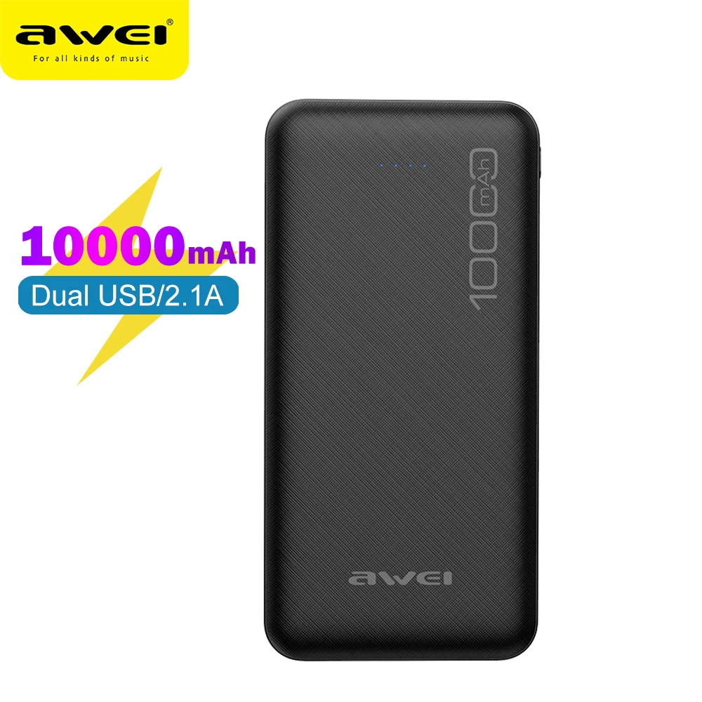 Portátil de Carregamento Externo para Xiaomi Poverbank Carregador Rápido Duplo Usb 2.1a Batteriey Iphone 11 Ip28k 10000mah