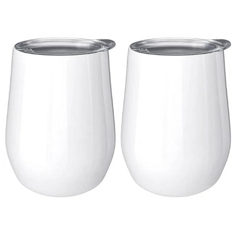 2 шт. 12 унций из нержавеющей стали яичная скорлупа кофе двухслойная вакуумная