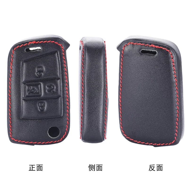 Кожаный чехол для автомобильных ключей держатель VW Volkswagen MK7 Golf 7 GTI 2017 2018 4 кнопки