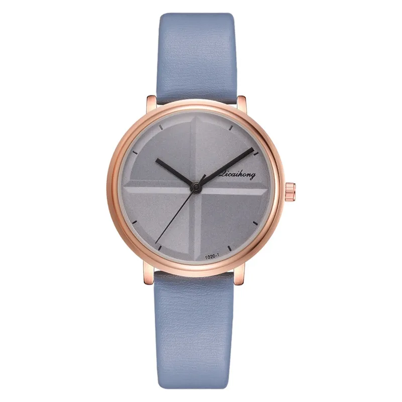 blue women watch 1 шт. изысканные простые Стильные женские часы, маленькие Модные кварцевые женские часы, брендовые элегантные часы-браслет для девочек, Relogio - Цвет: blue women watch