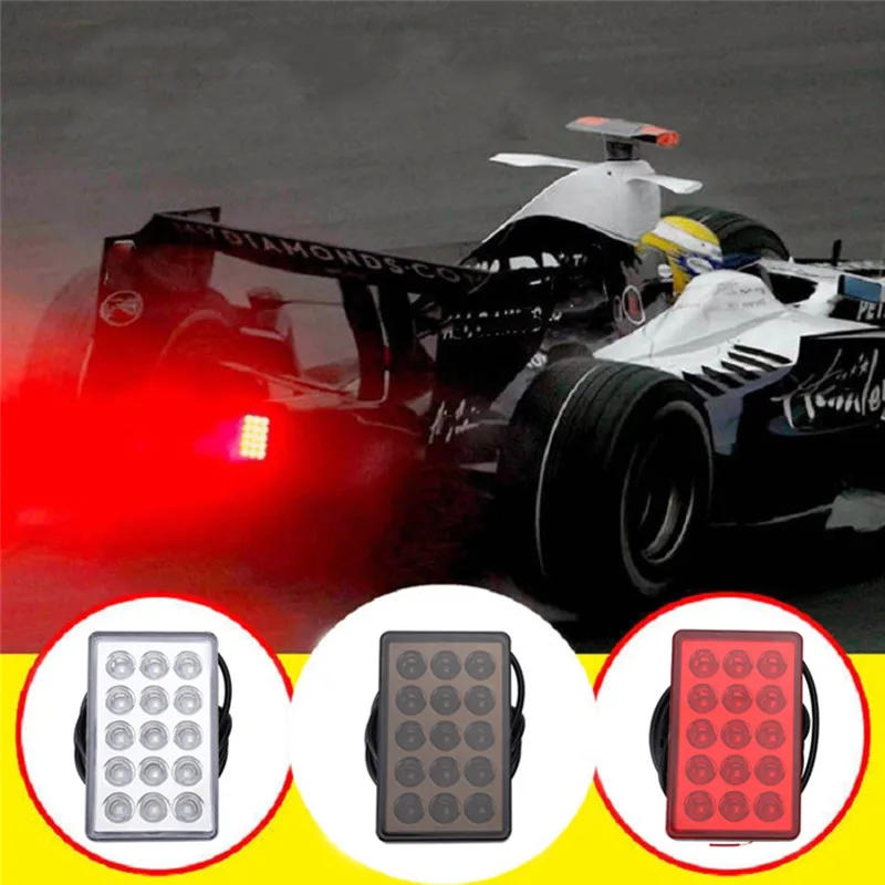 

For Car Auto Motorcycle Universal 12V F1 Style Led Brake Stop Light Triangle 20 LED Rear Tail Light Reverse Safety Strobe Lamp