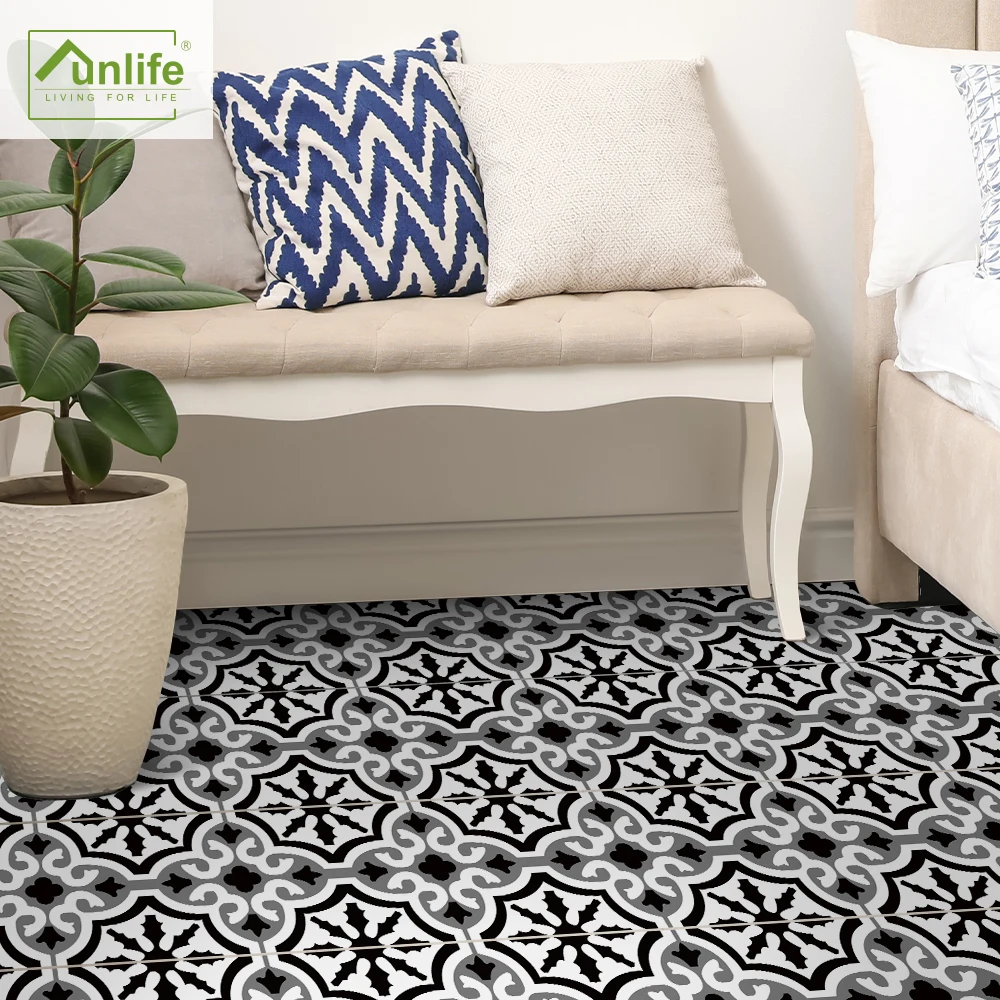 Funlife®Наклейка для пола с марокканским узором самоклеящаяся пленка из