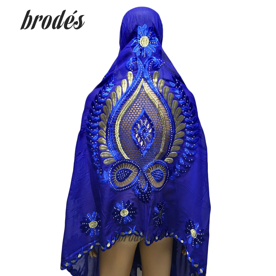 Африканский мусульманский шарф вышитый женский хлопковый красивый и