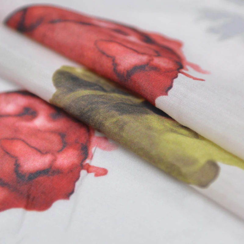 Тонкий хлопковый Шелковый материал подкладка цифровая печать 100 см * 114 | Дом и сад