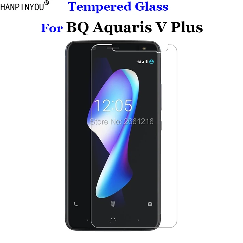Для BQ Aquaris V Plus закаленное стекло 9H 2.5D Премиум Защитная пленка для экрана + 5 5&quot |