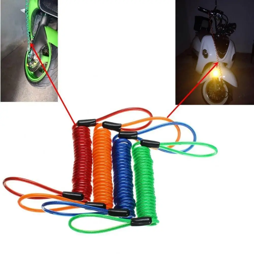 

80% Hot Sales!! Security Anti-Theft Spring Rope Motorcycle Wheel Disc Brake Lock Cable Wire