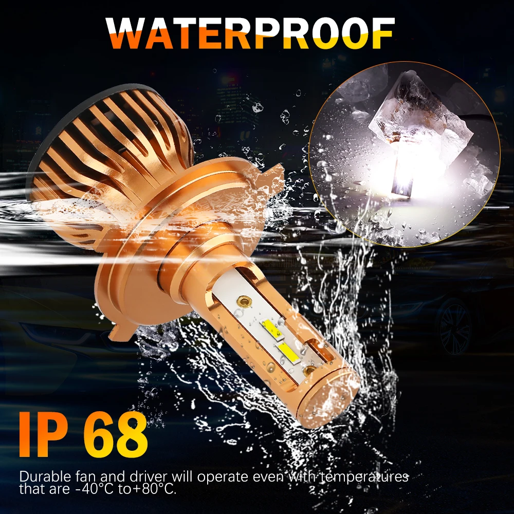 /HL Mini H4 H7 светодиодный H11 фар автомобиля 12000LM 6000 К авто лампы H1 9005 HB3 9006 HB4 H8