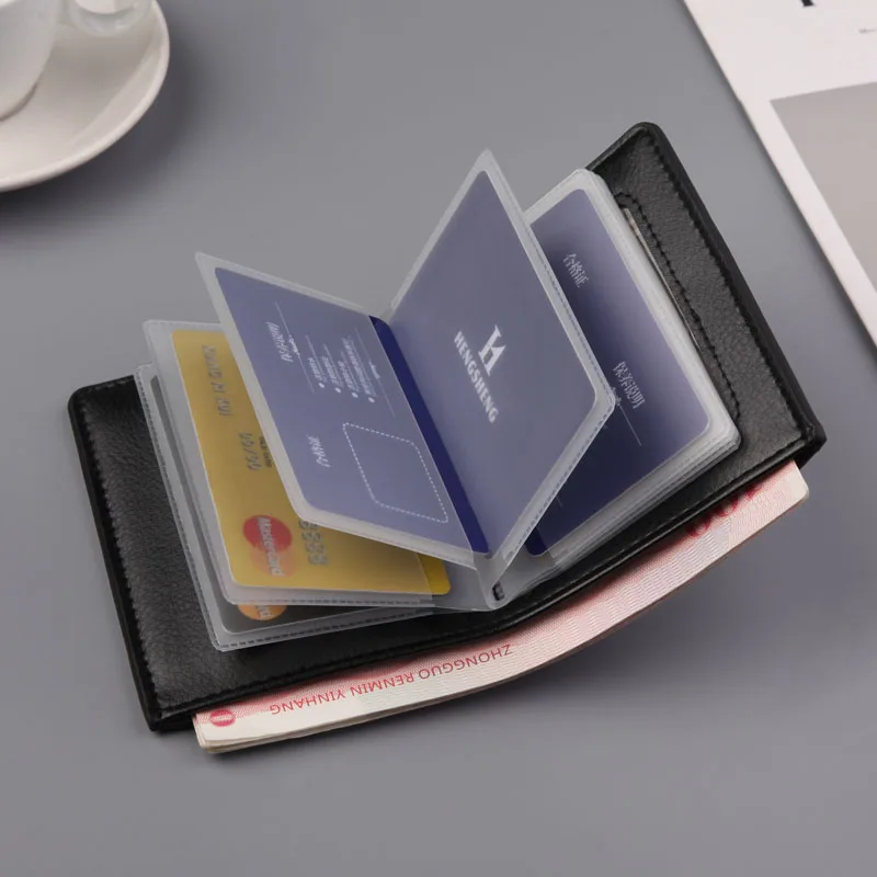 

13 Card Slots Men Short Wallets With ID Window Credit Card Holder Leather purses