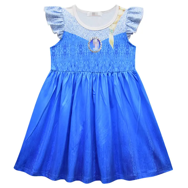 Платье Анны на день рождения для девочек Костюмы принцессы Эльзы маленьких детей