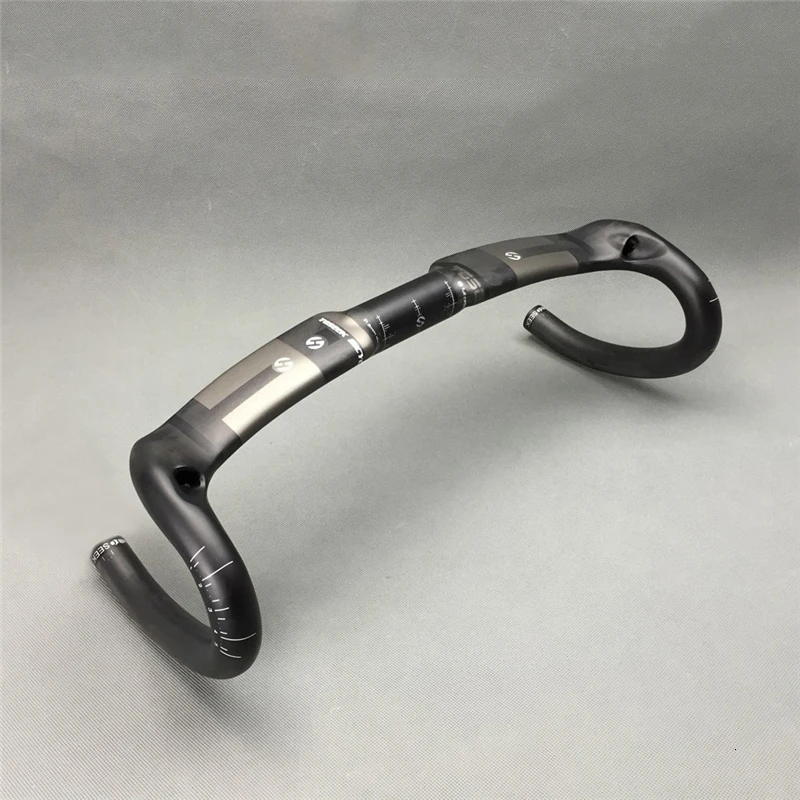 Удобный руль из углеродного волокна для шоссейного горного велоспорта черный