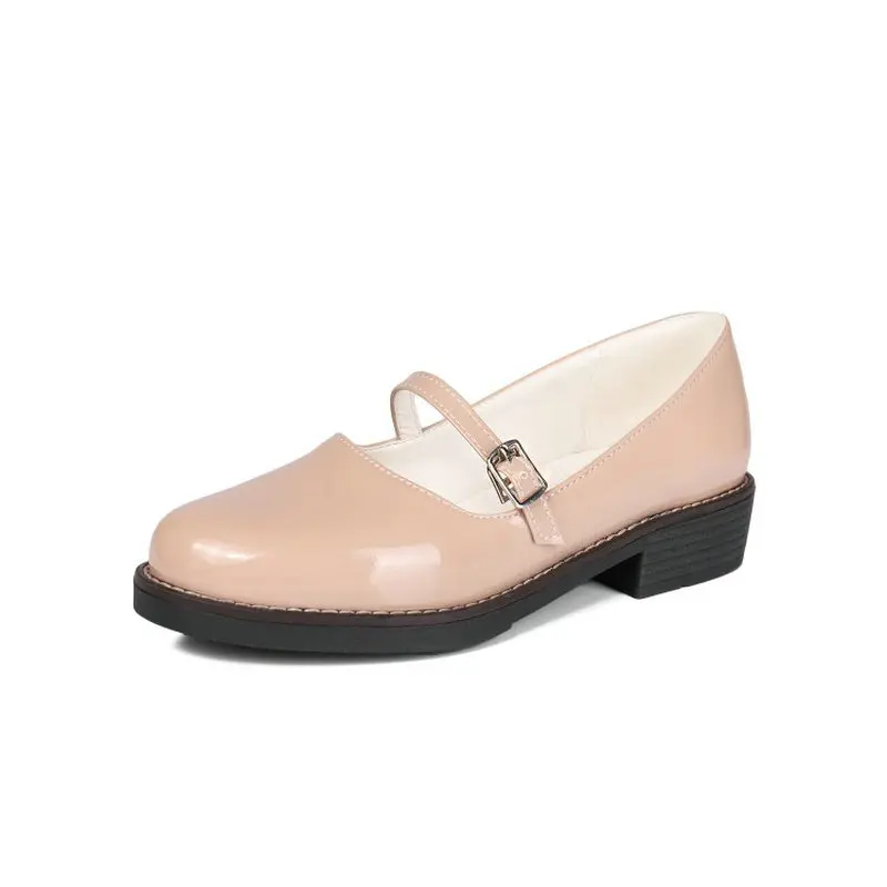 Женские лакированные туфли с пряжкой в стиле ретро размеры 34-43 | Обувь