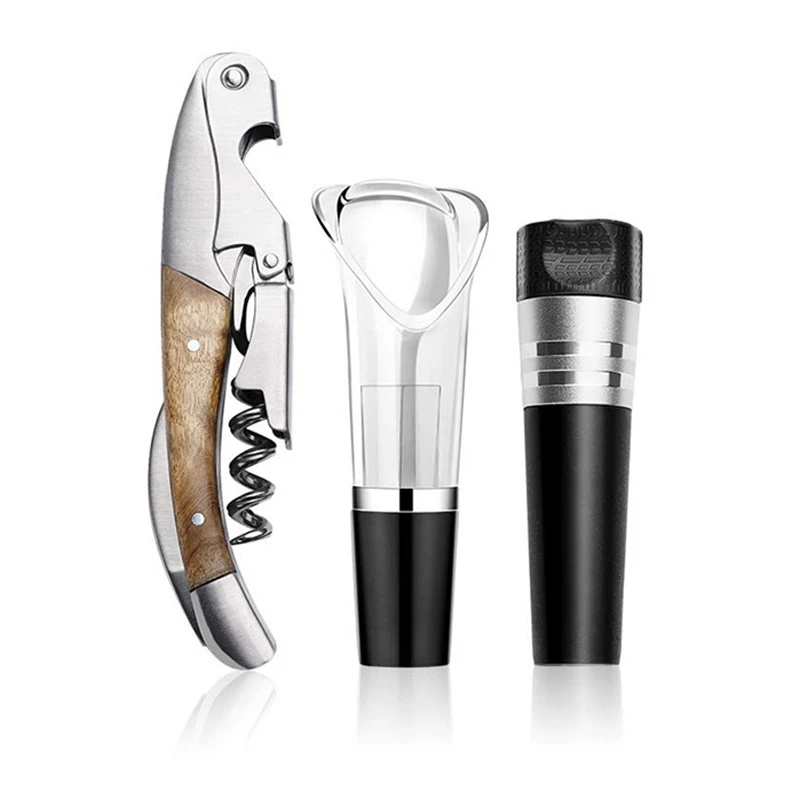 Промо-акция! Штопор открывалка для вина 3 в 1 бутылок с фольга резак аэратор Pourer