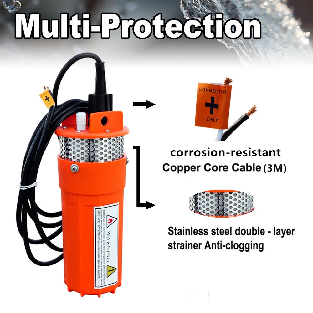 2 шт. 100 Вт моно солнечные панели и 24В водяной насос для глубокого колодца 15А