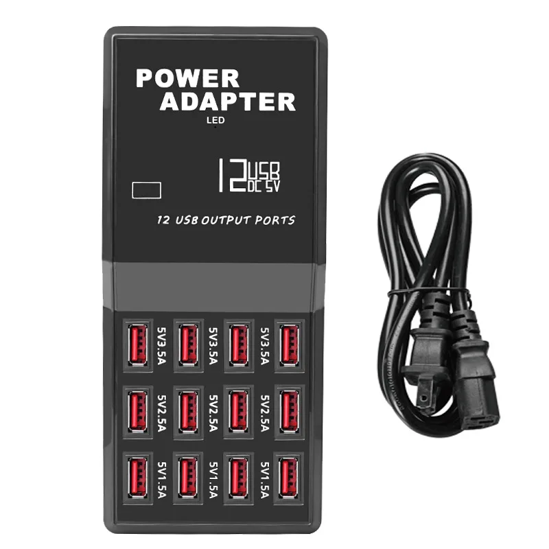 

Зарядное устройство USB на 12 портов, адаптер питания для IPhone, IPad, Samsung, Huawei, Xiaomi, Usb зарядная станция