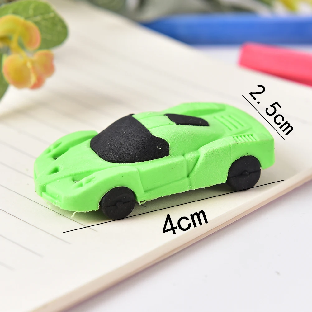 1 шт 3D маленький автомобиль резиновый ластик канцелярские подарки для детей