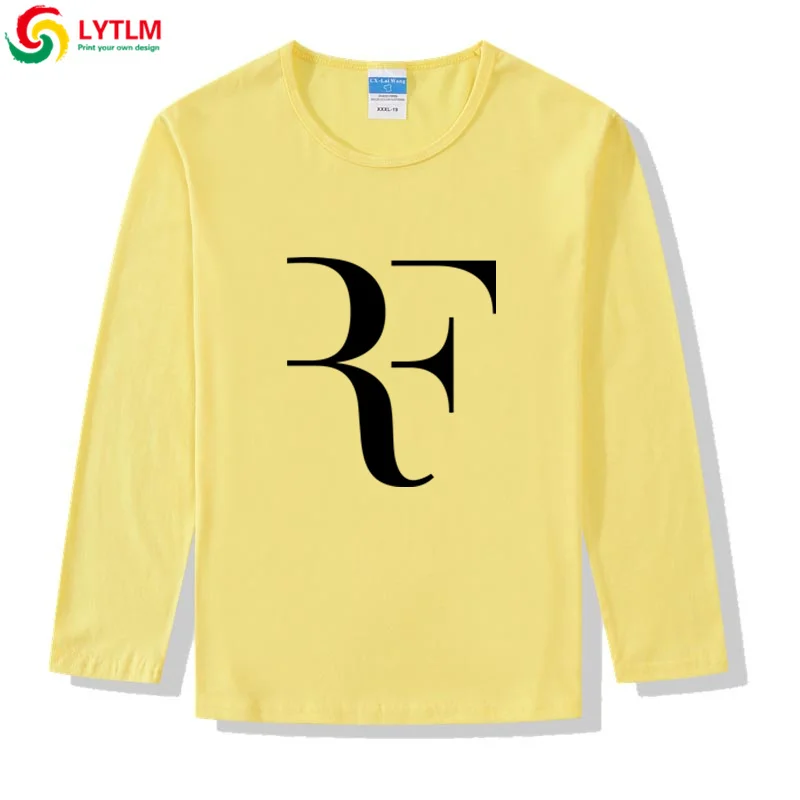 LYTLM/топы для мальчиков, осень, футболка Роджера Федерера, Fille, детская одежда, футболки для мальчиков и девочек от 8 до 12 лет, Geek, футболка, Garcon Camisetas - Цвет: CX LYCRA Maize