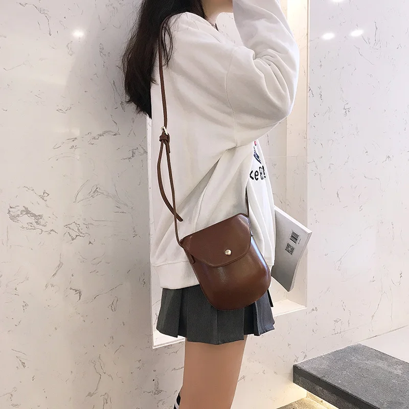 Женская сумка через плечо MABULA винтажная из искусственной кожи в Корейском стиле