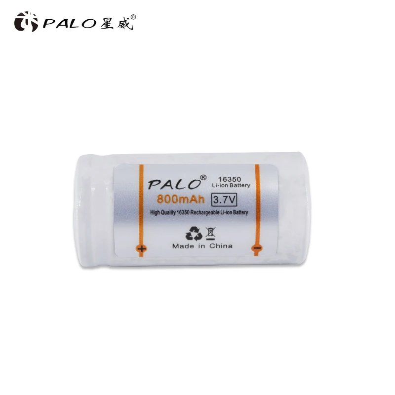 Palo 3,7 в 800 мАч литий-ионный 16340 16350 аккумулятор CR123A перезаряжаемые батареи CR123 для лазерной ручки светодиодный фонарик