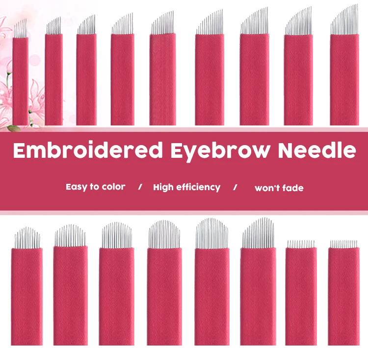 

20pcs 9 11 12 14 18 Pin U Shape Eyebrow Tatoo Blades Microblading Needles Permanent Makeup Eyebrow Tattoo Needle Blade pins