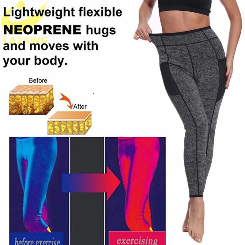 Женские неопреновые штаны для похудения с боковым карманом | Женская одежда