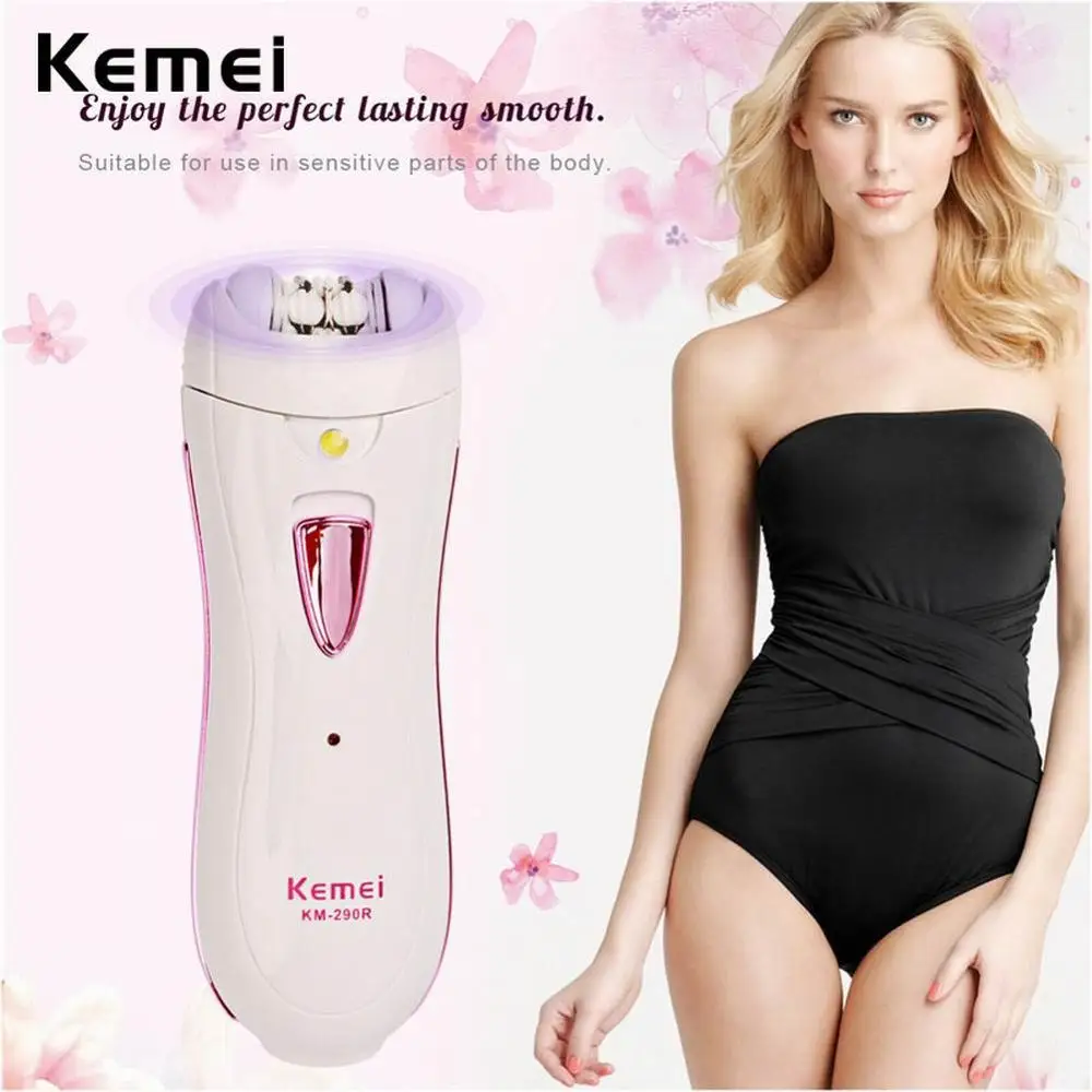 Kemei KM 290R женский эпилятор USB зарядка машинка для удаления волос электрический
