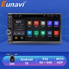 Автомагнитола Eunavi, универсальная мультимедийная система на Android 10, с восьмиядерным процессором, с GPS, Wi-Fi, типоразмер 2 din, 7 дюймов