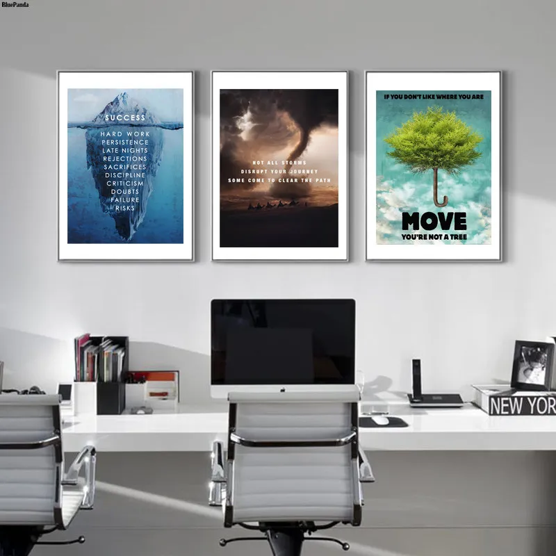 Успешная картина плакаты прозрачная дорожка и принты декоративные настенные