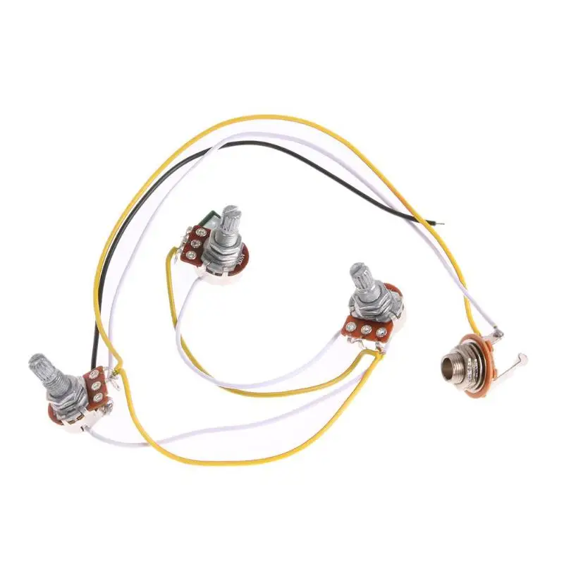 1 комплект жгута проводки Prewired 2V1T1J для JB бас гитары с 3 500k Горшки 60 г прочный