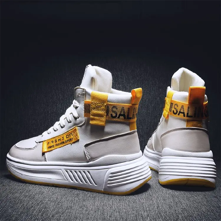 Кроссовки мужские с высоким берцем повседневная обувь на массивной подошве