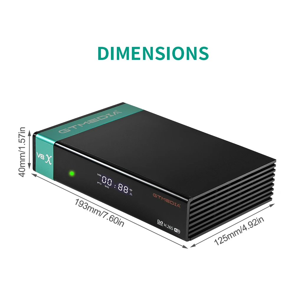 Приемник спутникового телевидения GTMEDIA V8X DVB S2 IPTV HEVC H.265 рецептор для