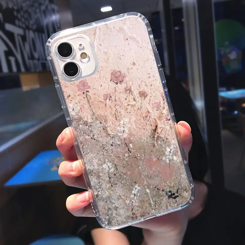 

Gold Rose Glitter Love pattern Phone Case Transparent soft For iphone 5 5s 5c se 6 6s 7 8 11 12 plus mini x xs xr pro max