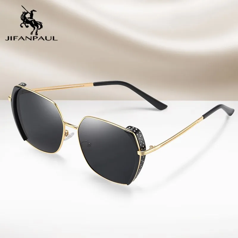 JIFANPAUL Mirror Driving Sun Round Ladies Vintage New Fashion Brand Designer Sunglasses Women Frame Polarized
