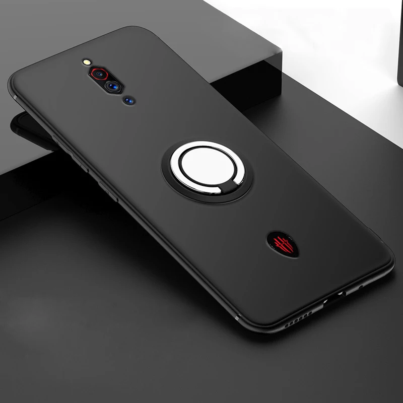 Чехол с кольцом держателем на палец для ZTE nubia Red Magic 3 3S NX629J NX619J|Бамперы| |