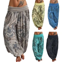 80 off women boho paisley print ankle tied baggy loose pants long bloomers trousers summer 2021 womens loose pants daily wear