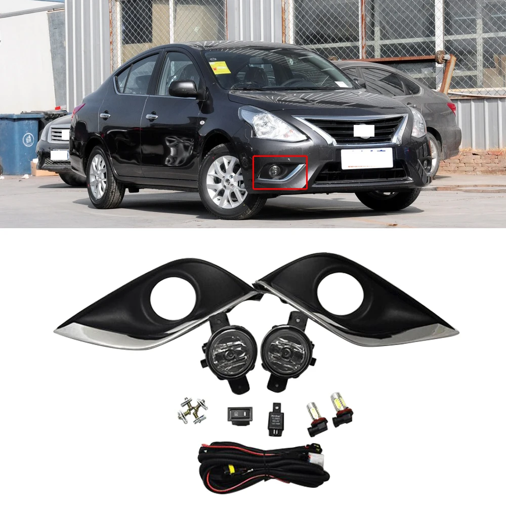 Комплект противотуманных фар CAPQX для Nissan Sunny 14 17 противотуманные фары переднего
