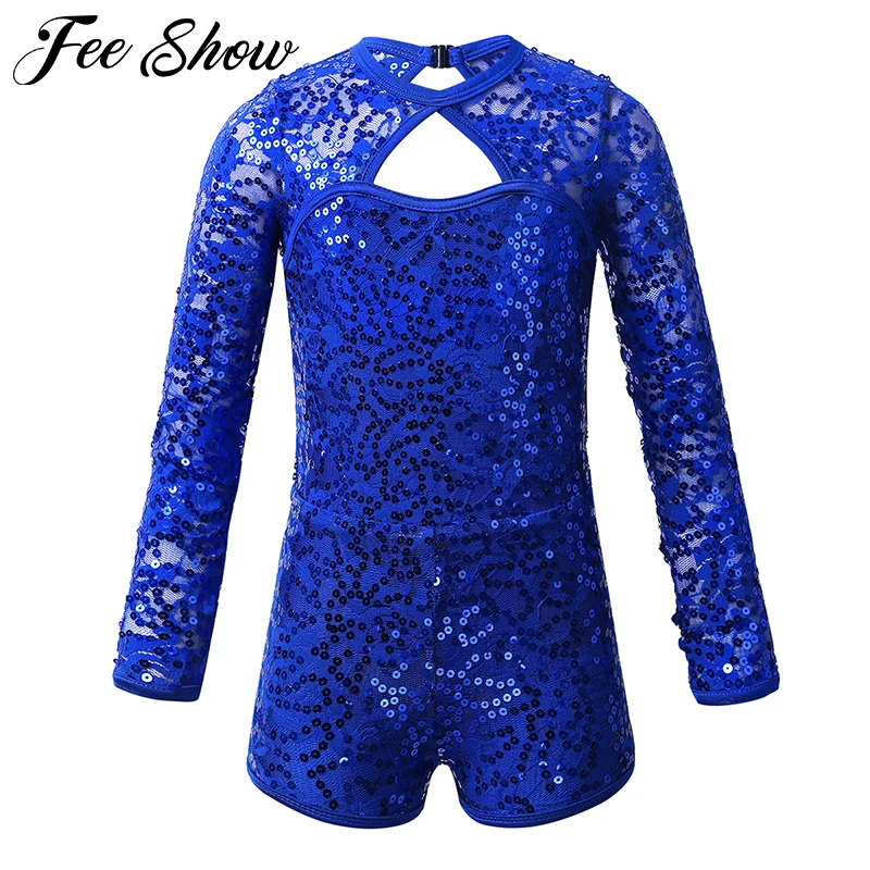 Детский спортивный костюм с длинными рукавами и блестящими блестками для