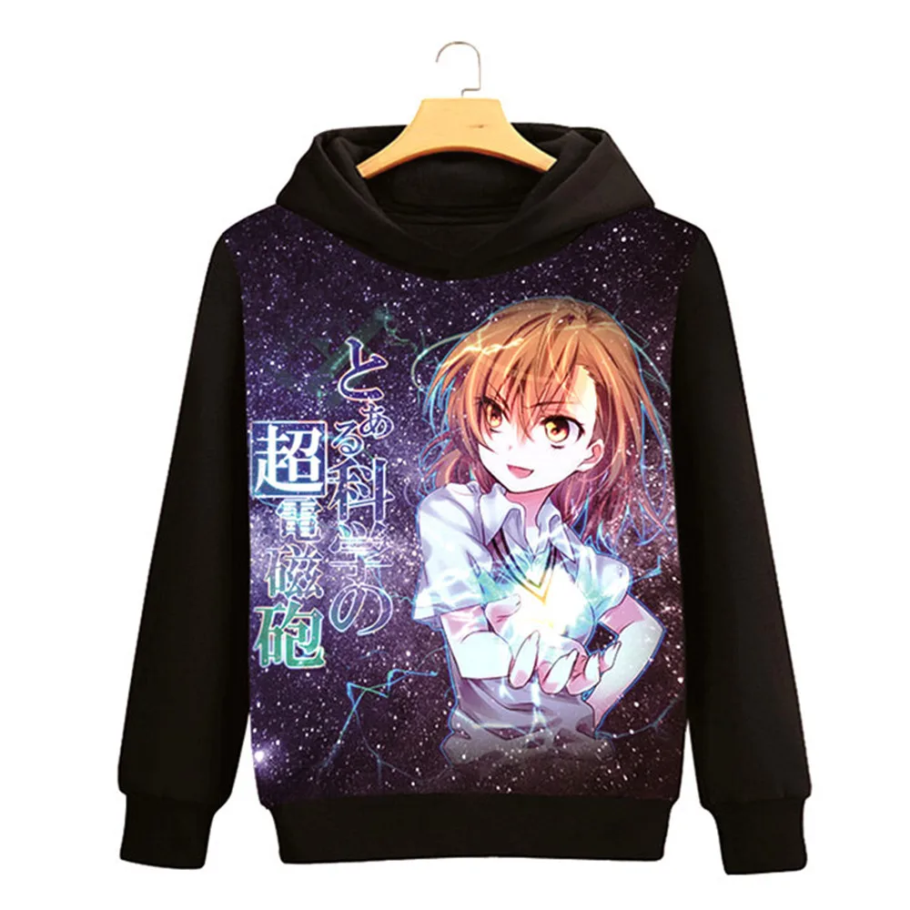 Толстовка с капюшоном для косплея Toaru Kagaku без железнодорожного оружия Misaka Mikoto Shirai