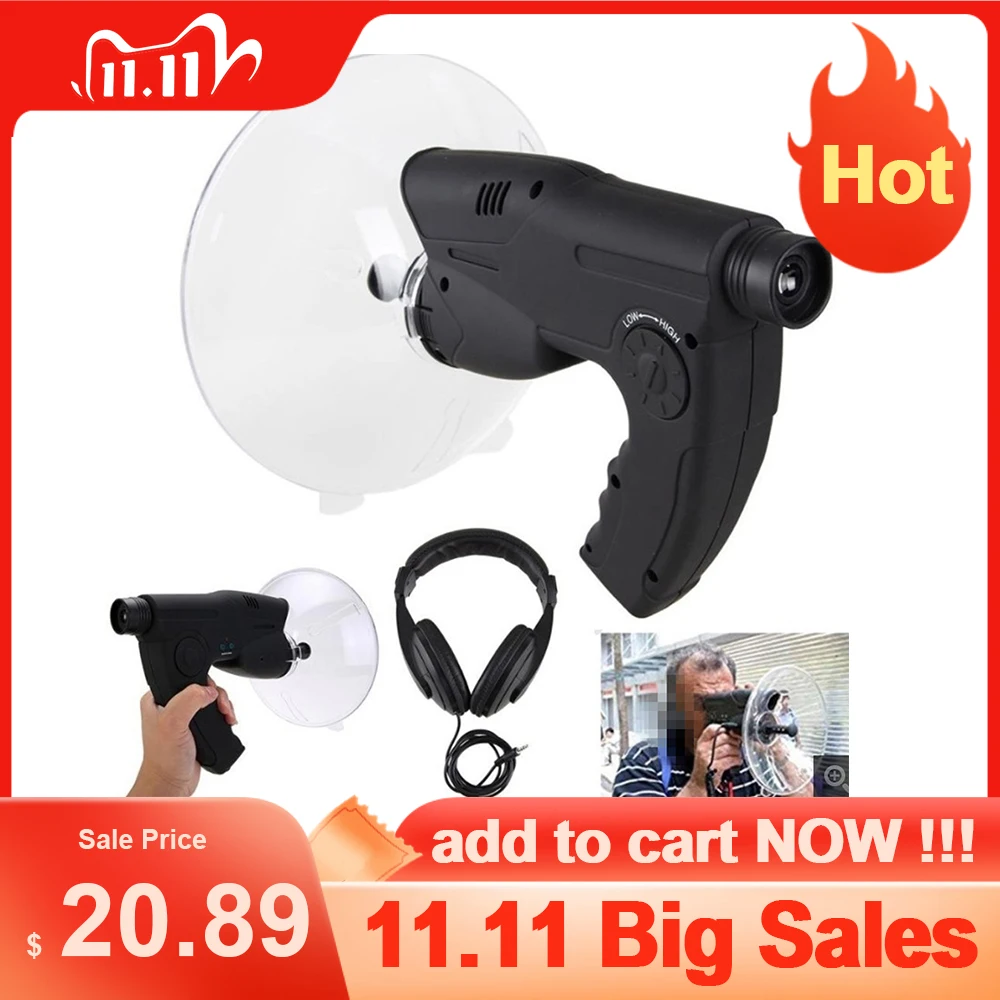 

Монокуляр 8X 21 с фокусировкой, параболическое блюдо, направленный микрофон, телескоп для наблюдения за птицами, для прослушивания птиц на от...