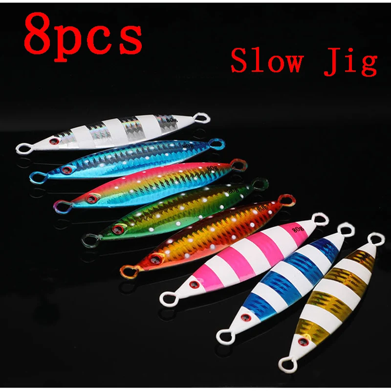 

ilure NEW Slow Jigging Lure Light Jig Metal Lead 20g 40g 60g 80g 100g 150g 200g Artificial Bait Fishing Jigs Lures Peche Pesca