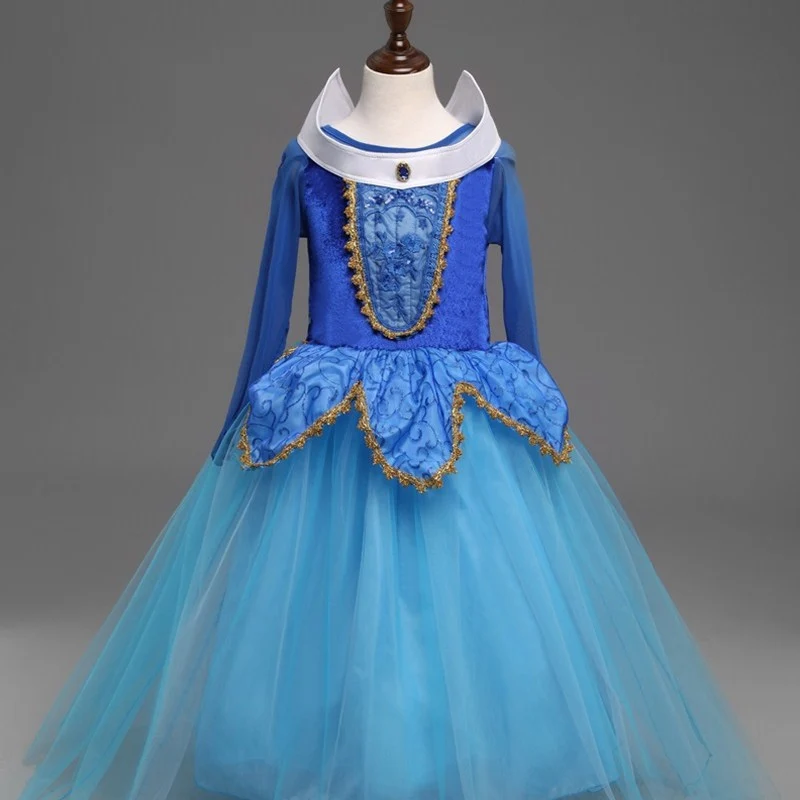 Princess Christmas Beauty Girl Dress Kids Cosplay Halloween Costumes For Girls Tulle Party 4-10 Years Birthday | Детская одежда и