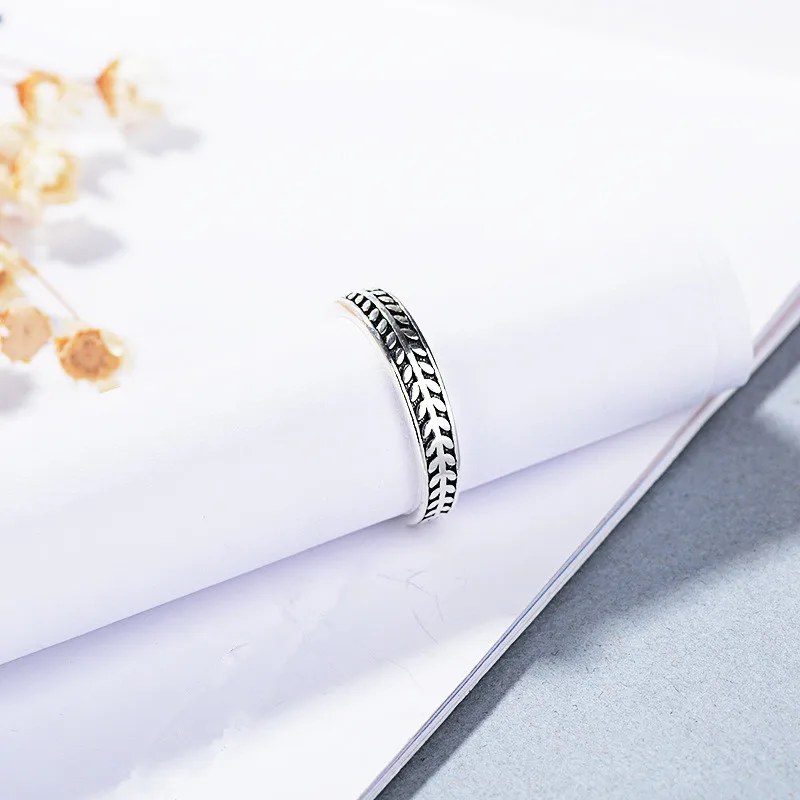 925 пробы серебро простое модное в форме оливы отверстия листьев ювелирные