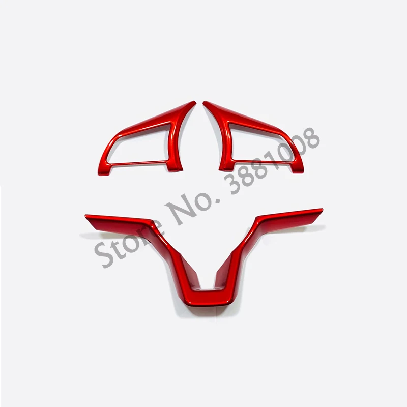 

ABS Plastic Red For Nissan Sylphy 2020 2021 Accessories Car Steering wheel Button Frame Cover Trim Car Styling 3pcs