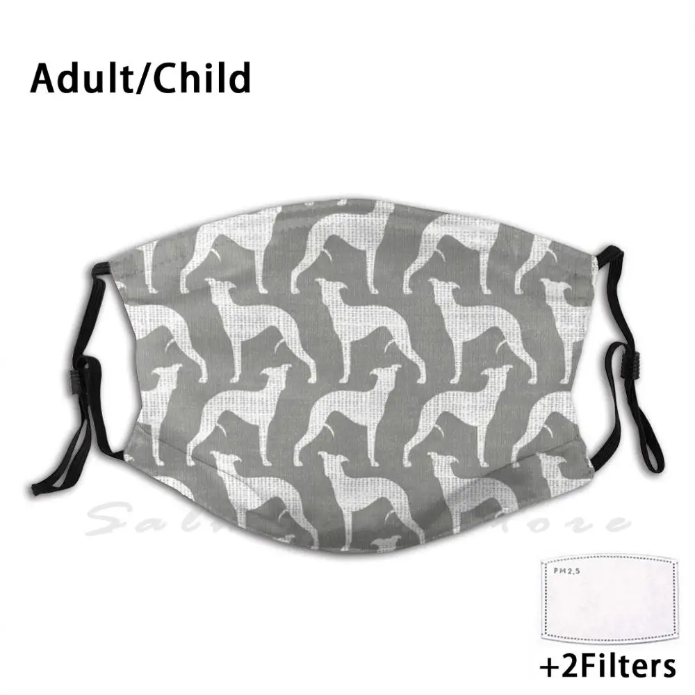 Маска Whippet силуэт (S) собака животные миниатюрные Greyhound Whippit собаки Whippets|Мужские