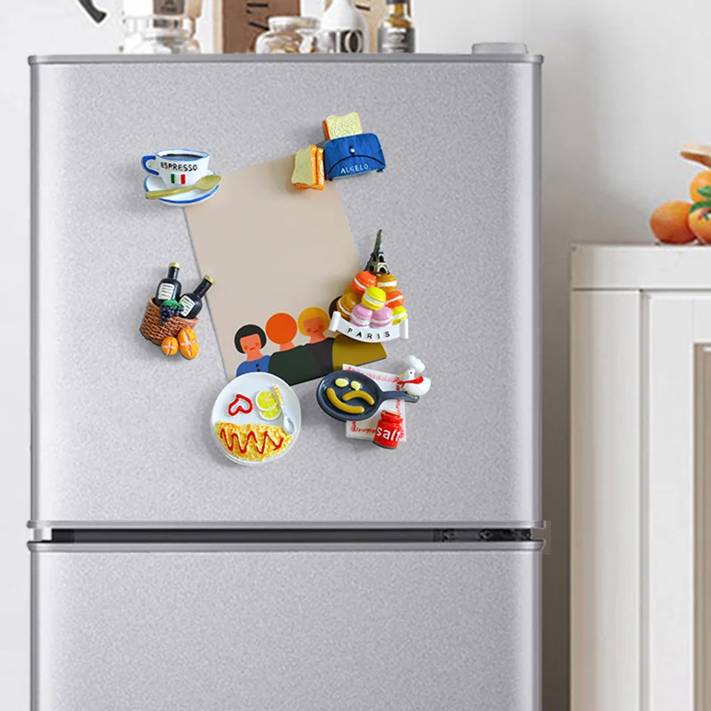 Магниты на холодильник имитация пищи хлеба кофе магнитная палка домашнее