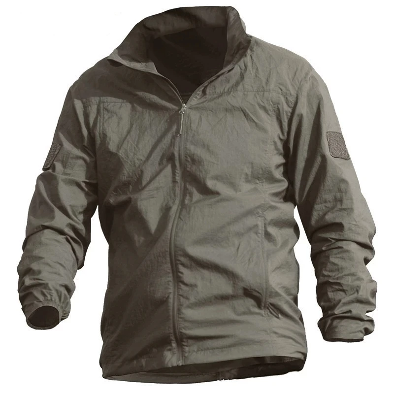 

New Outdoor Tactical Sunscreen Clothes Jackets Thin Summer Waterproof Quick Dry Men Hooded Windbreaker Army Military Jacket -40