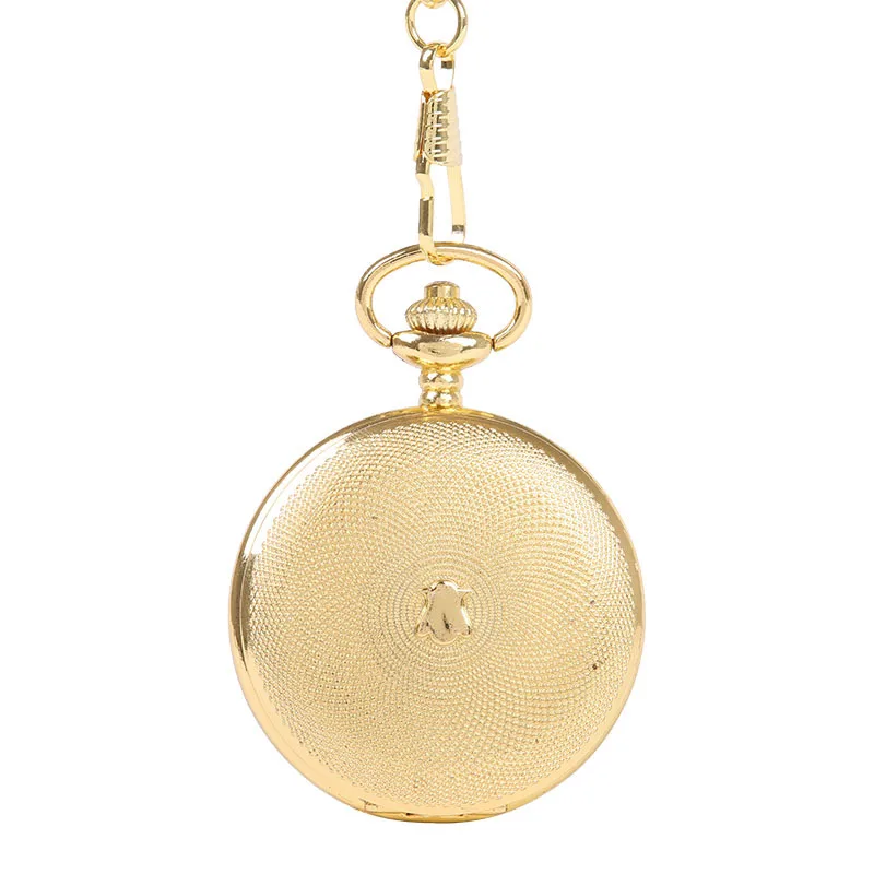 

Men's Watches classical distinguished golden engraved flower ancient Roman double scale display Men's Mechanical Pocket Watch