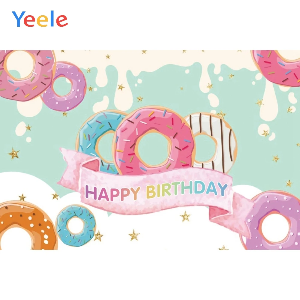 

Yeele Candy Donut Wallpaper Child Birthday Party Photography Backdrop Personalized Photographic Backgrounds For Photo Studio